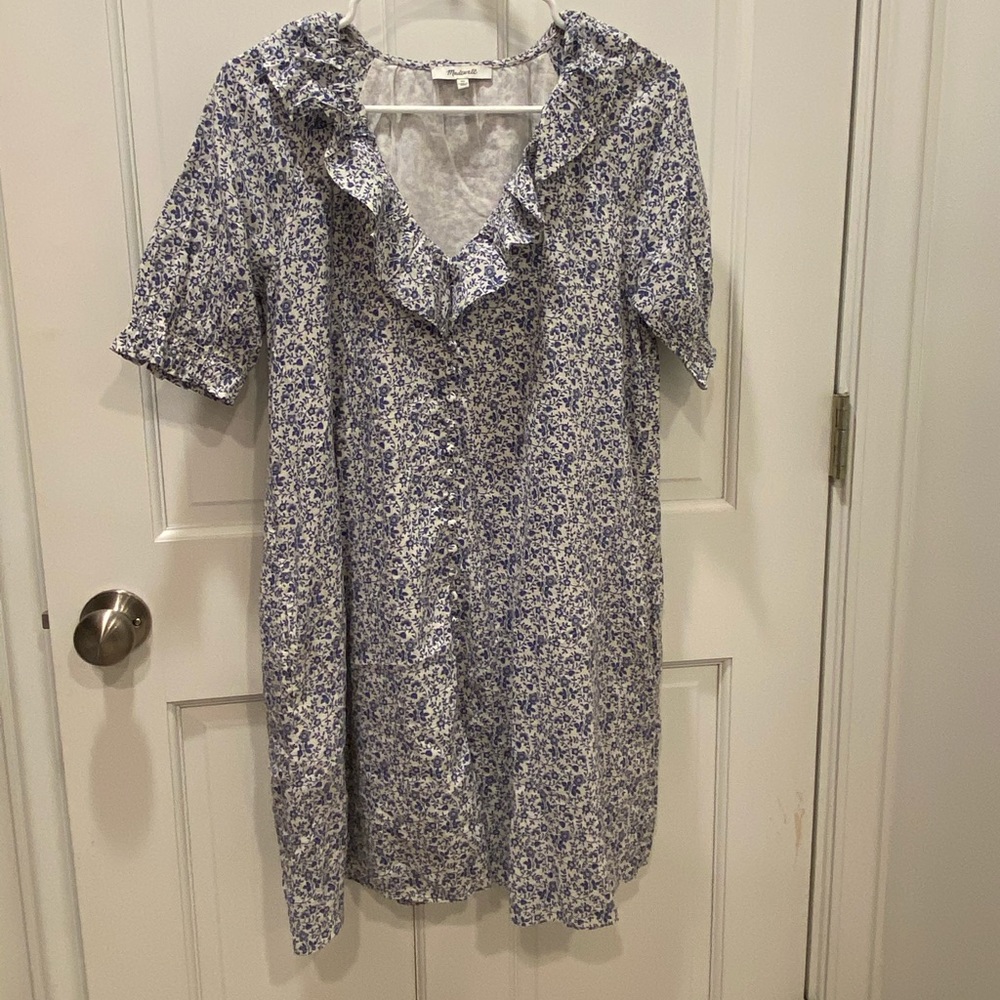 Madewell Blue Floral Dress